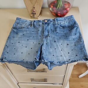 Seven7 Denim Star Patterned Shorts